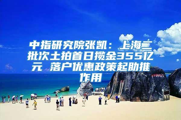 中指研究院张凯：上海二批次土拍首日揽金355亿元 落户优惠政策起助推作用