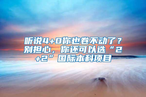 听说4+0你也卷不动了？别担心，你还可以选“2+2”国际本科项目