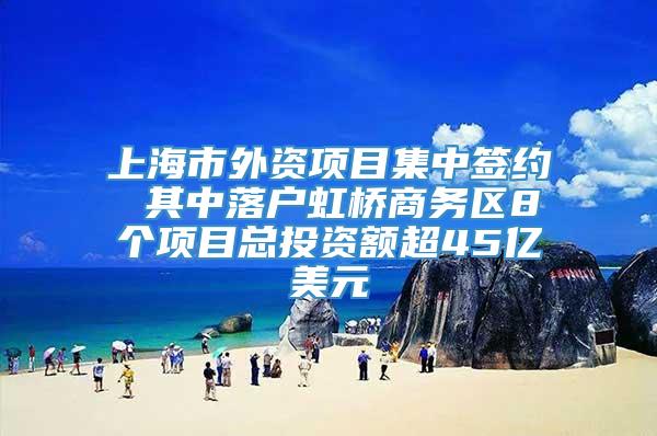 上海市外资项目集中签约 其中落户虹桥商务区8个项目总投资额超45亿美元