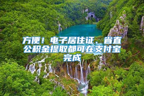 方便！电子居住证、省直公积金提取都可在支付宝完成