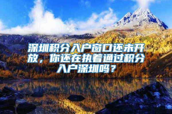 深圳积分入户窗口还未开放，你还在执着通过积分入户深圳吗？