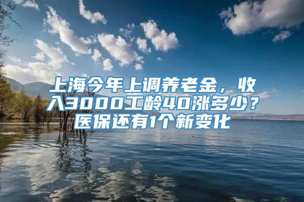 上海今年上调养老金，收入3000工龄40涨多少？医保还有1个新变化