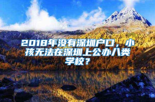 2018年没有深圳户口，小孩无法在深圳上公办八类学校？