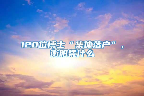 120位博士“集体落户”，衡阳凭什么