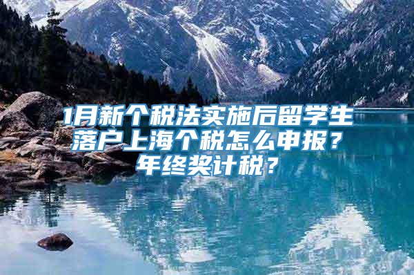 1月新个税法实施后留学生落户上海个税怎么申报？年终奖计税？