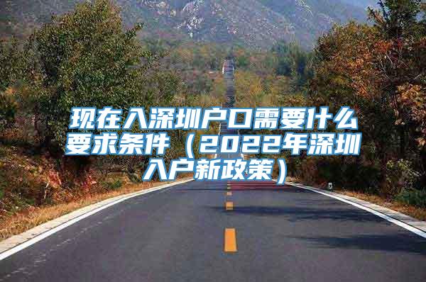 现在入深圳户口需要什么要求条件（2022年深圳入户新政策）