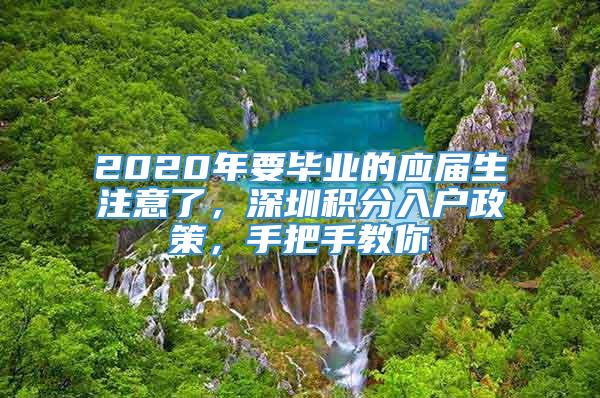 2020年要毕业的应届生注意了，深圳积分入户政策，手把手教你