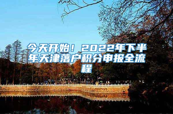 今天开始！2022年下半年天津落户积分申报全流程