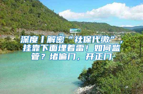 深度丨解密“社保代缴”，挂靠下面埋着雷！如何监管？堵偏门，开正门