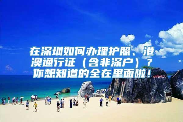 在深圳如何办理护照、港澳通行证（含非深户）？你想知道的全在里面啦！