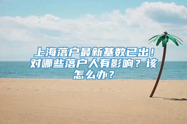 上海落户最新基数已出！对哪些落户人有影响？该怎么办？