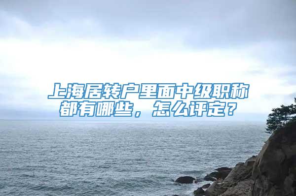 上海居转户里面中级职称都有哪些，怎么评定？