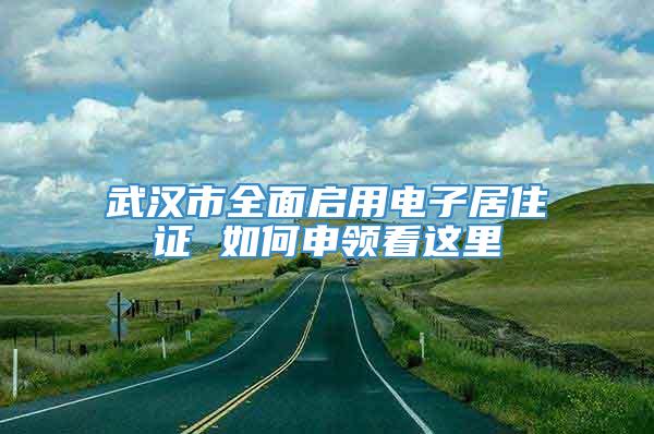 武汉市全面启用电子居住证 如何申领看这里