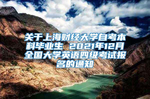 关于上海财经大学自考本科毕业生 2021年12月全国大学英语四级考试报名的通知