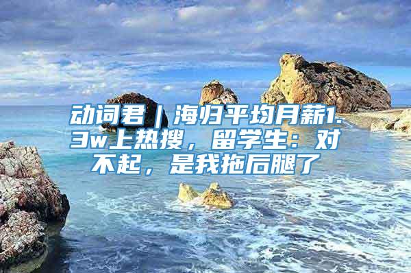 动词君｜海归平均月薪1.3w上热搜，留学生：对不起，是我拖后腿了