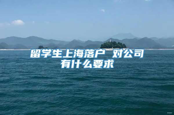 留学生上海落户 对公司有什么要求