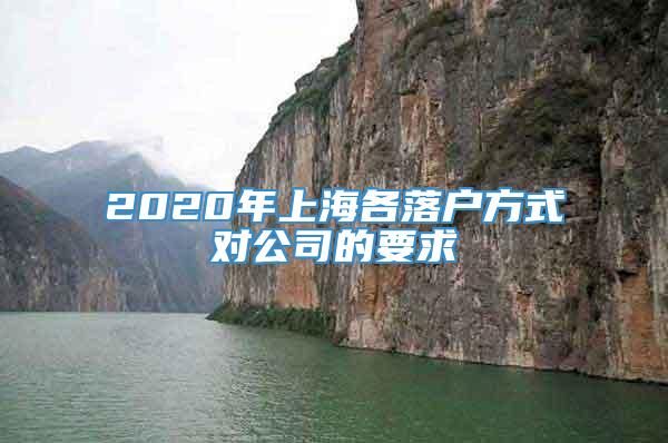 2020年上海各落户方式对公司的要求