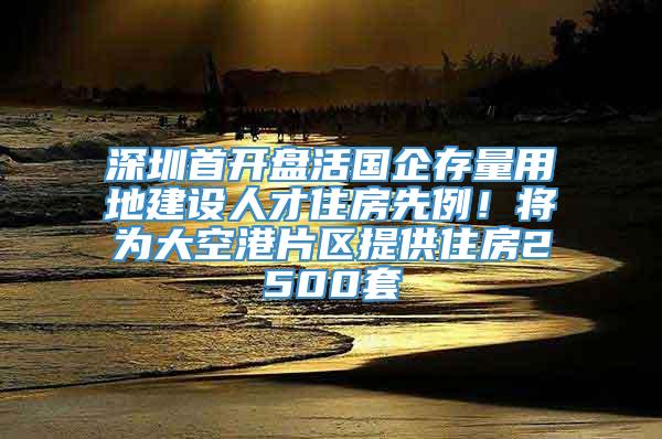 深圳首开盘活国企存量用地建设人才住房先例！将为大空港片区提供住房2500套