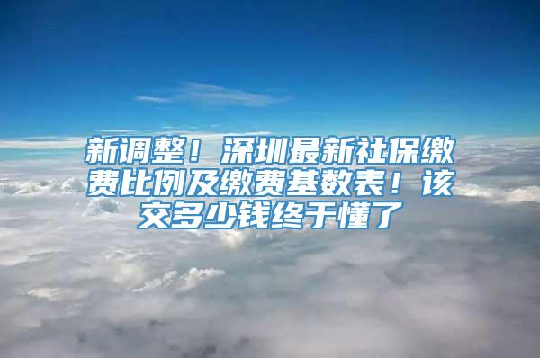 新调整！深圳最新社保缴费比例及缴费基数表！该交多少钱终于懂了