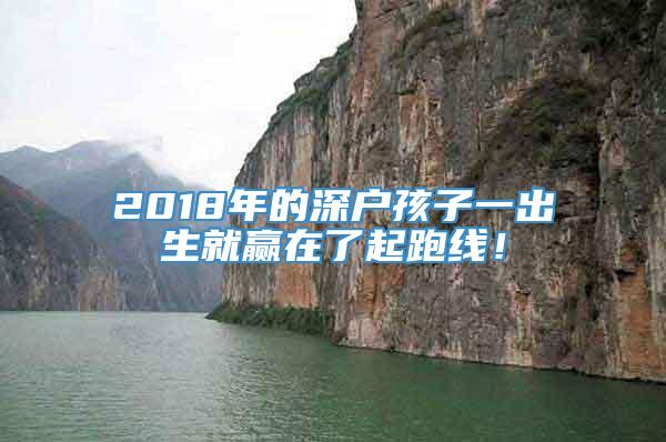 2018年的深户孩子一出生就赢在了起跑线！