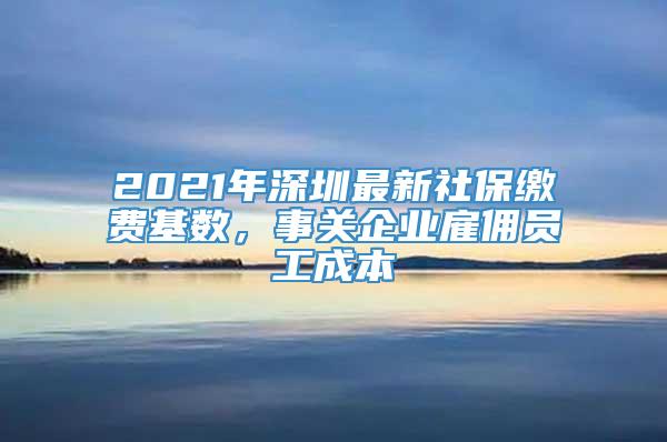 2021年深圳最新社保缴费基数，事关企业雇佣员工成本