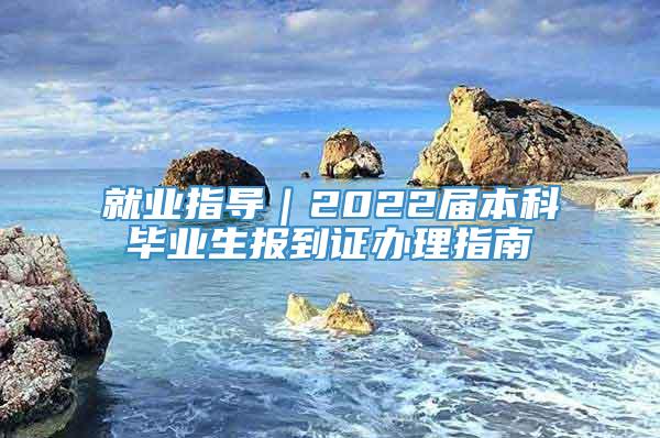 就业指导｜2022届本科毕业生报到证办理指南