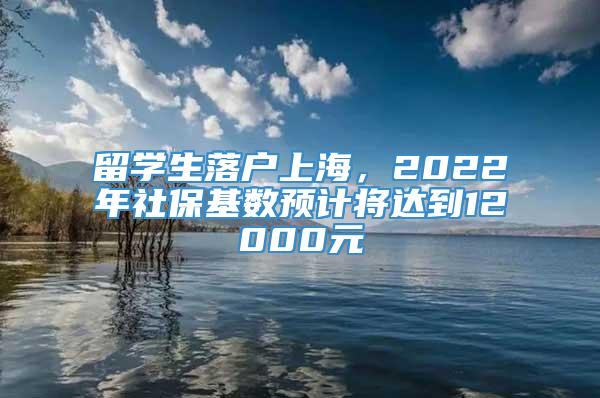 留学生落户上海，2022年社保基数预计将达到12000元