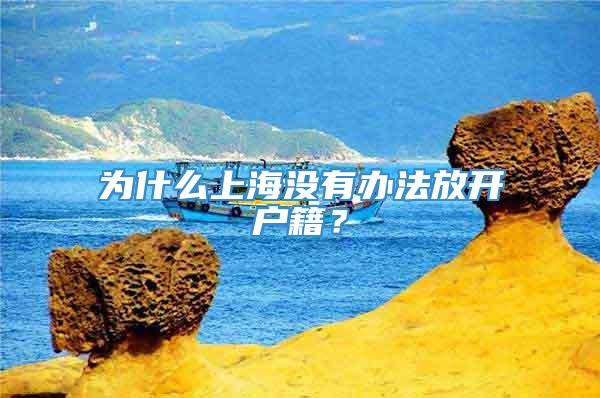 为什么上海没有办法放开户籍？