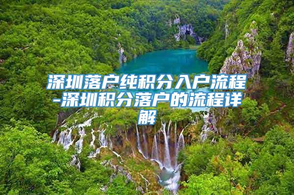 深圳落户纯积分入户流程-深圳积分落户的流程详解