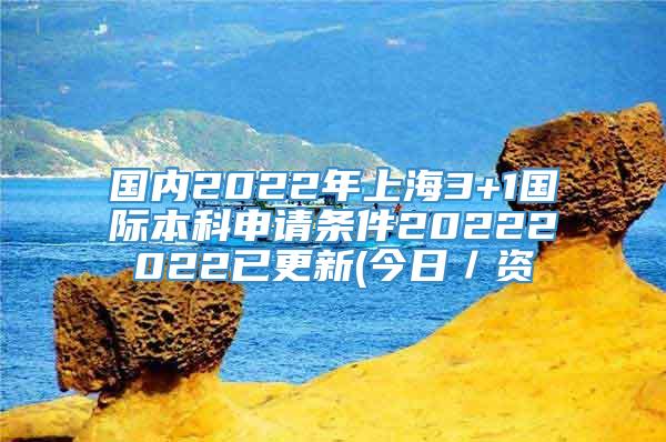 国内2022年上海3+1国际本科申请条件20222022已更新(今日／资