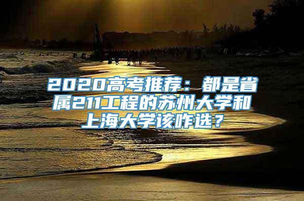 2020高考推荐：都是省属211工程的苏州大学和上海大学该咋选？