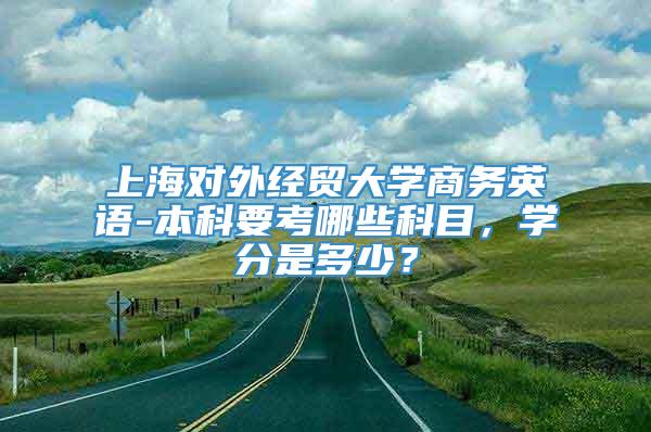 上海对外经贸大学商务英语-本科要考哪些科目，学分是多少？