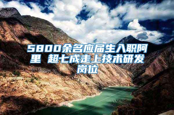 5800余名应届生入职阿里 超七成走上技术研发岗位