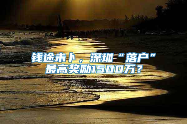 钱途未卜，深圳“落户”最高奖励1500万？