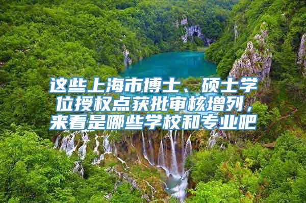 这些上海市博士、硕士学位授权点获批审核增列，来看是哪些学校和专业吧