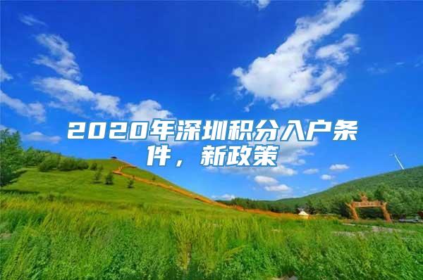 2020年深圳积分入户条件，新政策