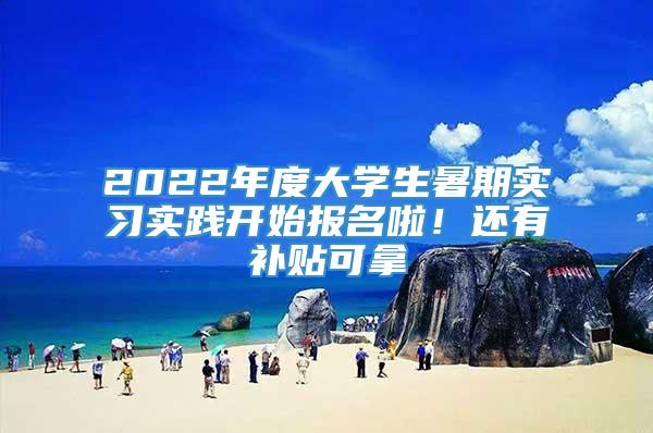 2022年度大学生暑期实习实践开始报名啦！还有补贴可拿→