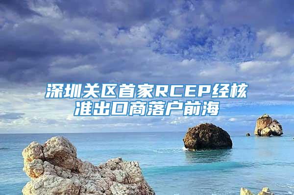 深圳关区首家RCEP经核准出口商落户前海