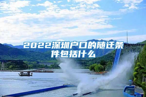 2022深圳户口的随迁条件包括什么