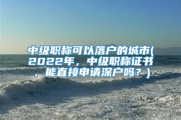 中级职称可以落户的城市(2022年，中级职称证书，能直接申请深户吗？)