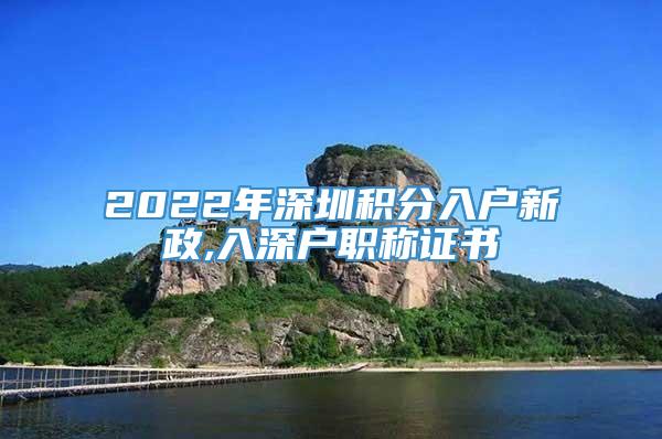 2022年深圳积分入户新政,入深户职称证书