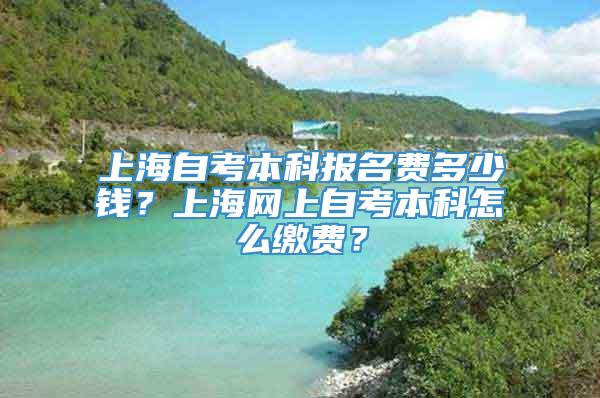 上海自考本科报名费多少钱？上海网上自考本科怎么缴费？