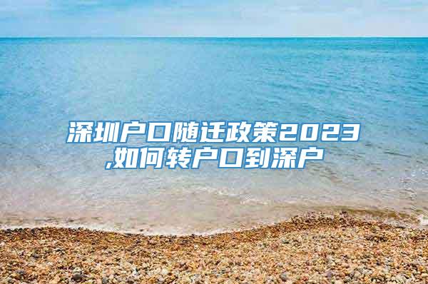 深圳户口随迁政策2023,如何转户口到深户