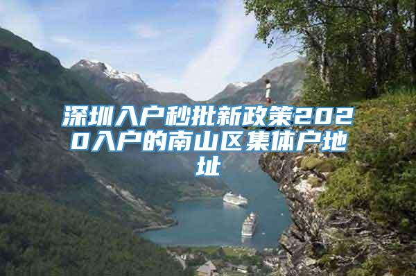 深圳入户秒批新政策2020入户的南山区集体户地址