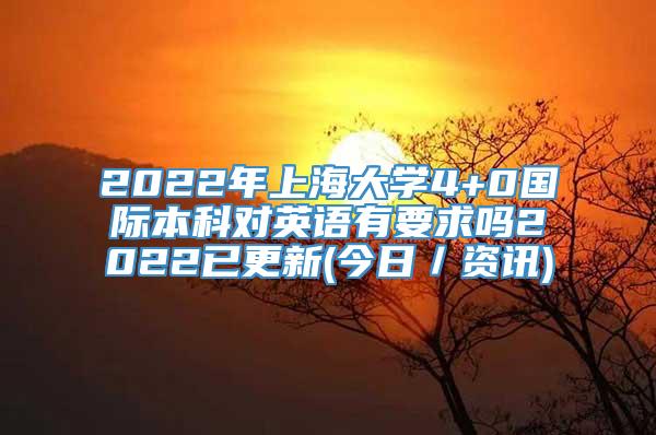 2022年上海大学4+0国际本科对英语有要求吗2022已更新(今日／资讯)