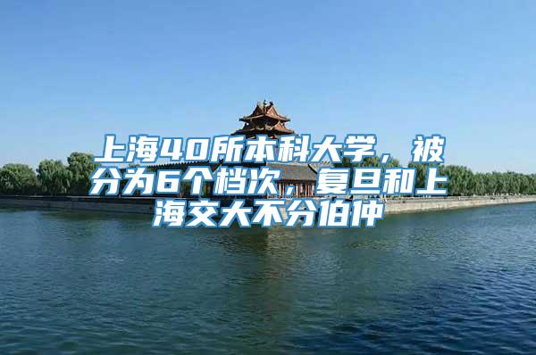 上海40所本科大学，被分为6个档次，复旦和上海交大不分伯仲