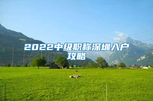 2022中级职称深圳入户攻略