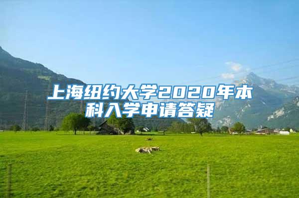 上海纽约大学2020年本科入学申请答疑