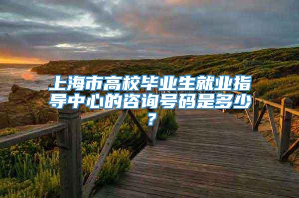 上海市高校毕业生就业指导中心的咨询号码是多少？