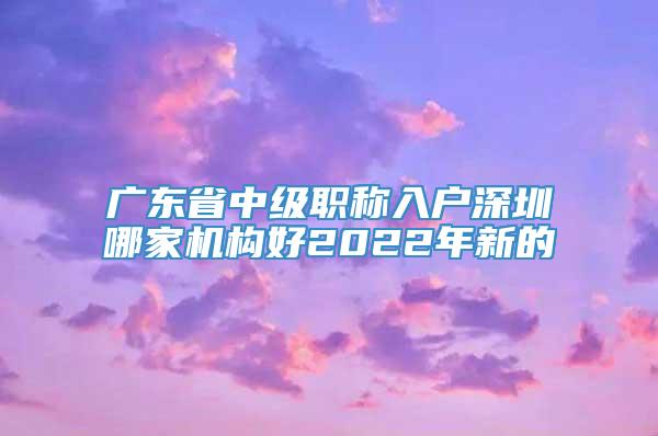 广东省中级职称入户深圳哪家机构好2022年新的